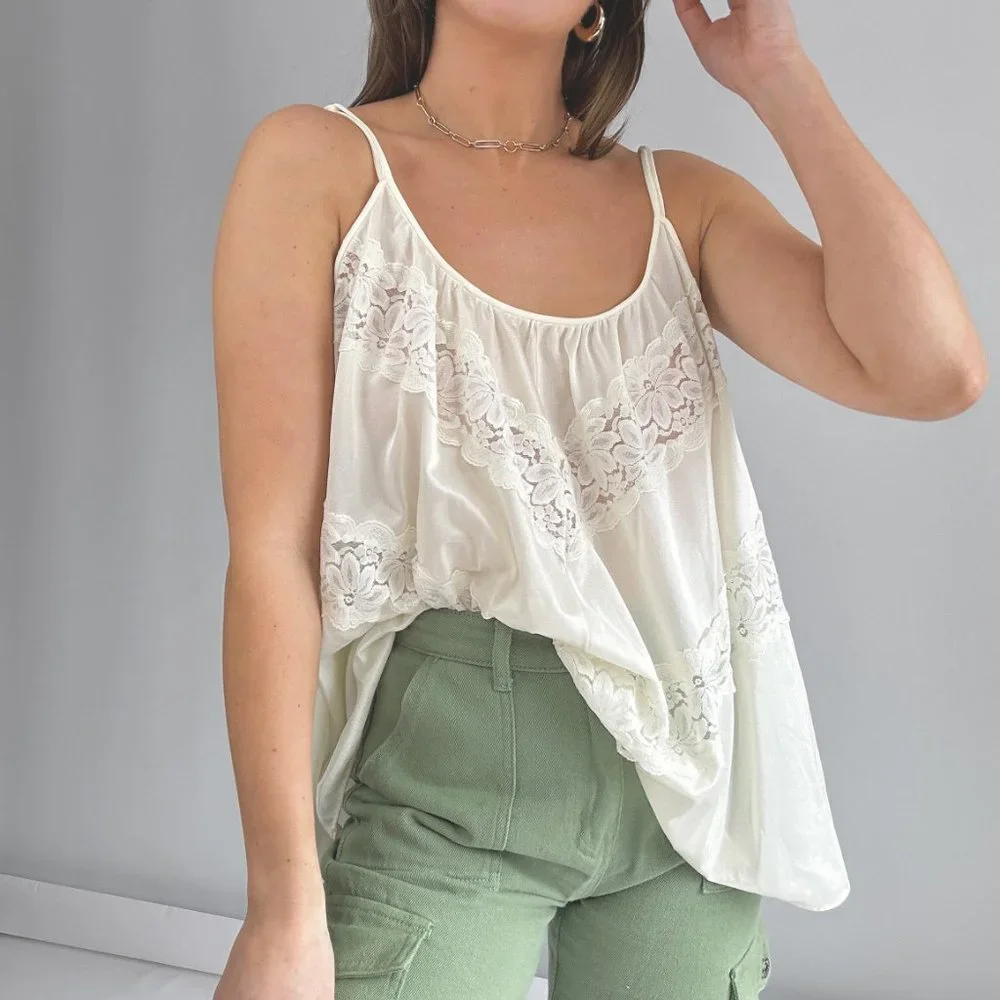 70s Boho Lace Tank - Picture 3 of 6